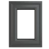 Crystal Triple Glazed Window Grey/White Top Hung 820 x 820mm Clear