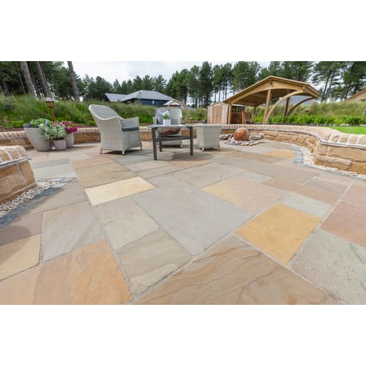 Marshalls Indian Sandstone<BR> Project Pack 20.96m² <BR>Brown Multi 